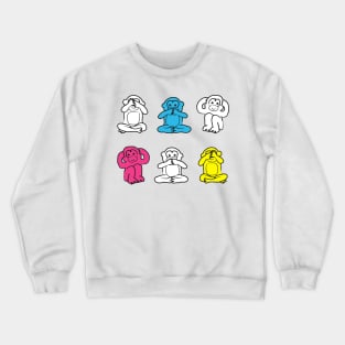 Colorful monkey pattern Crewneck Sweatshirt